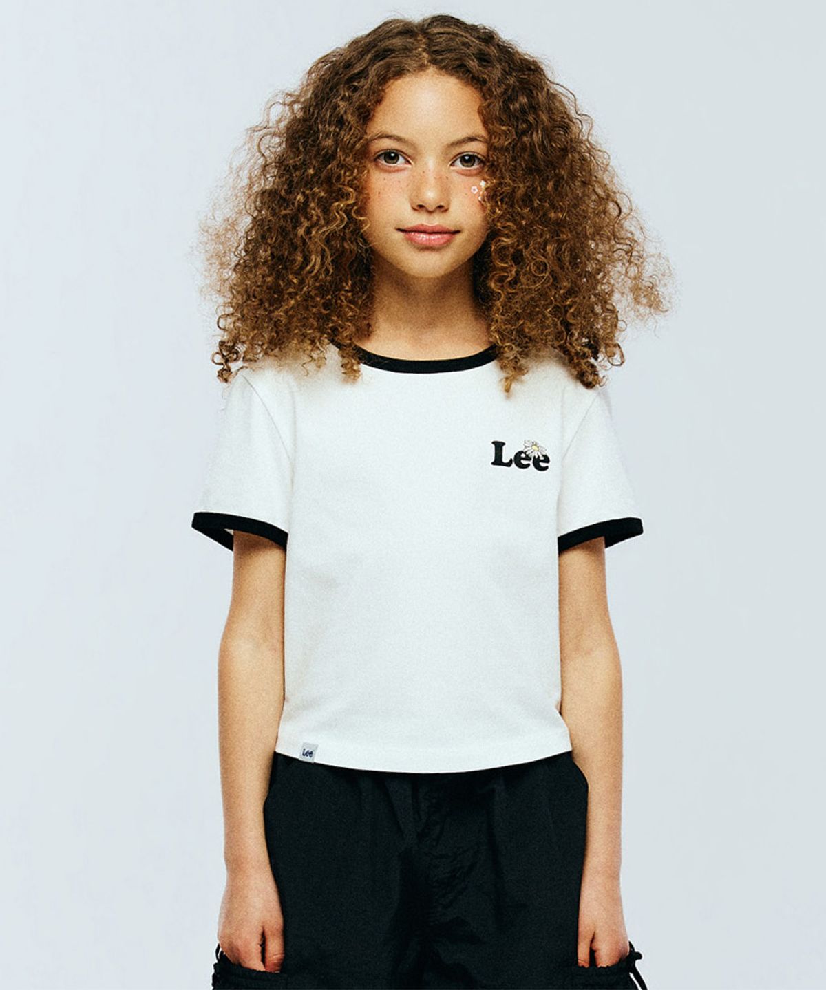 리 키즈(LEE KIDS) 데이지 리본 백그래픽 링거티 화이트 LK2602ST45WH