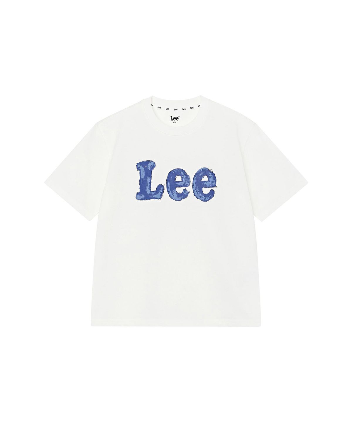 리 키즈(LEE KIDS) 페인팅 빈티지 로고 티셔츠 화이트 LK2602ST41WH