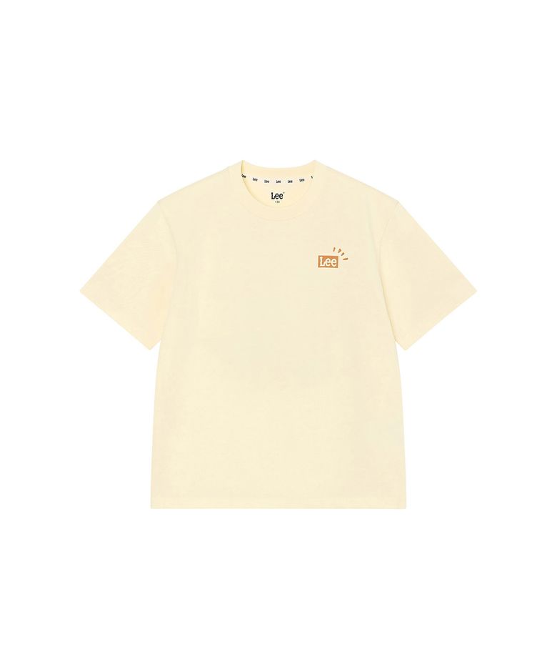 리 드로잉 그래픽 티셔츠 라이트옐로우 LK2602ST40LY