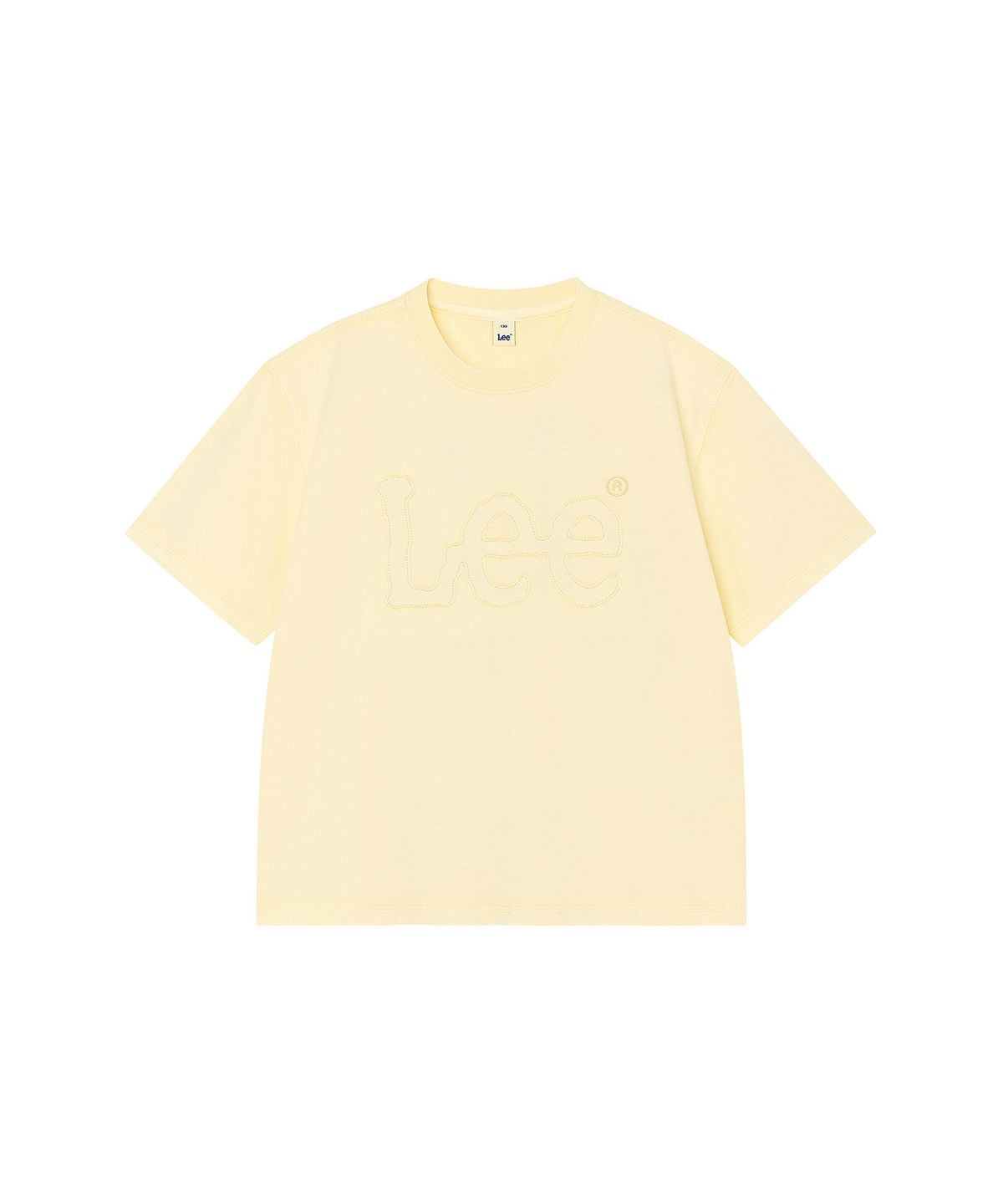 리 키즈(LEE KIDS) 피그먼트 빅트위치 반팔 티셔츠 라이트옐로우 LK2602ST31LY
