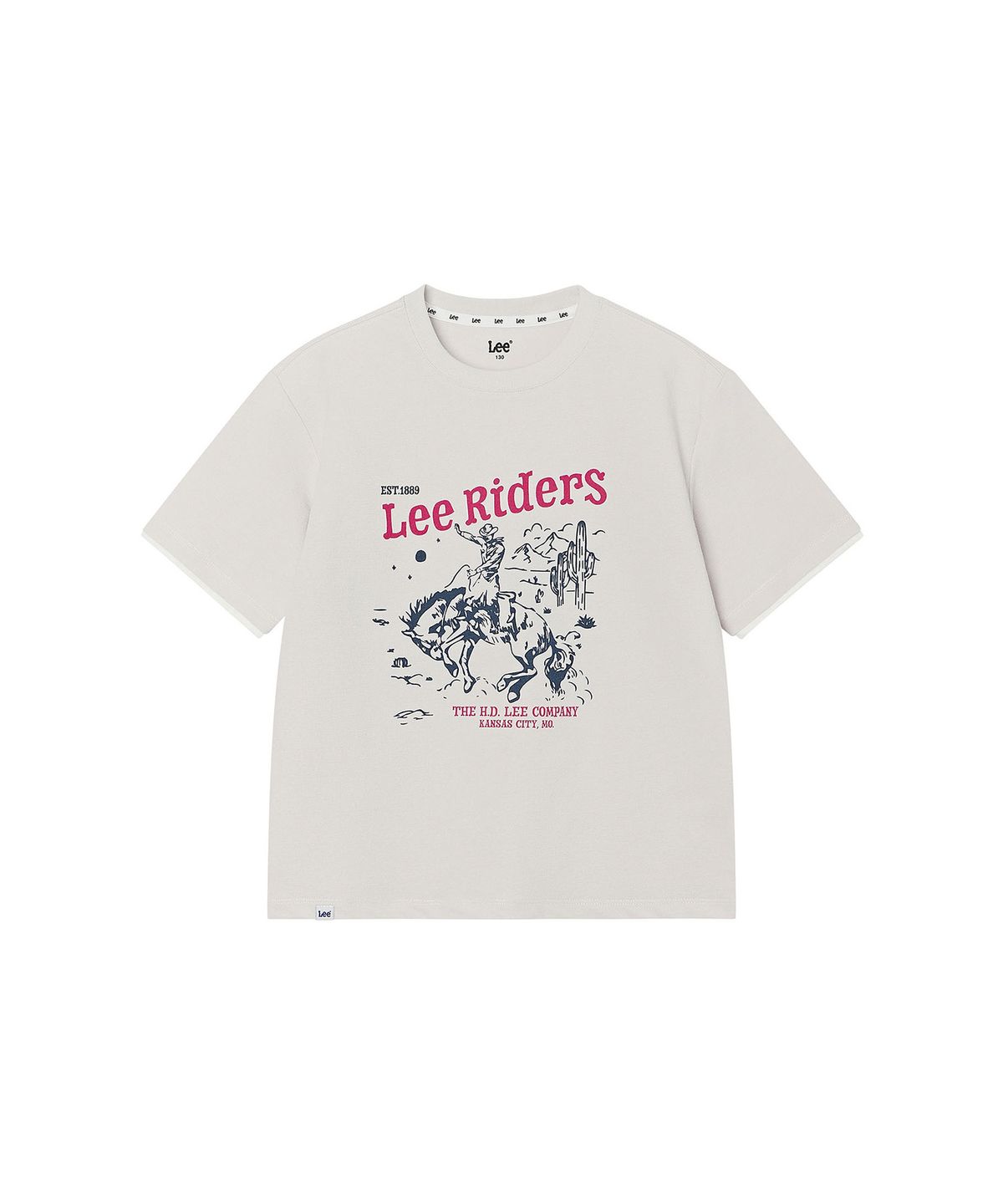 리 키즈(LEE KIDS) 카우보이 그래픽 레이어드 티셔츠 라이트그레이 LK2602ST20LG