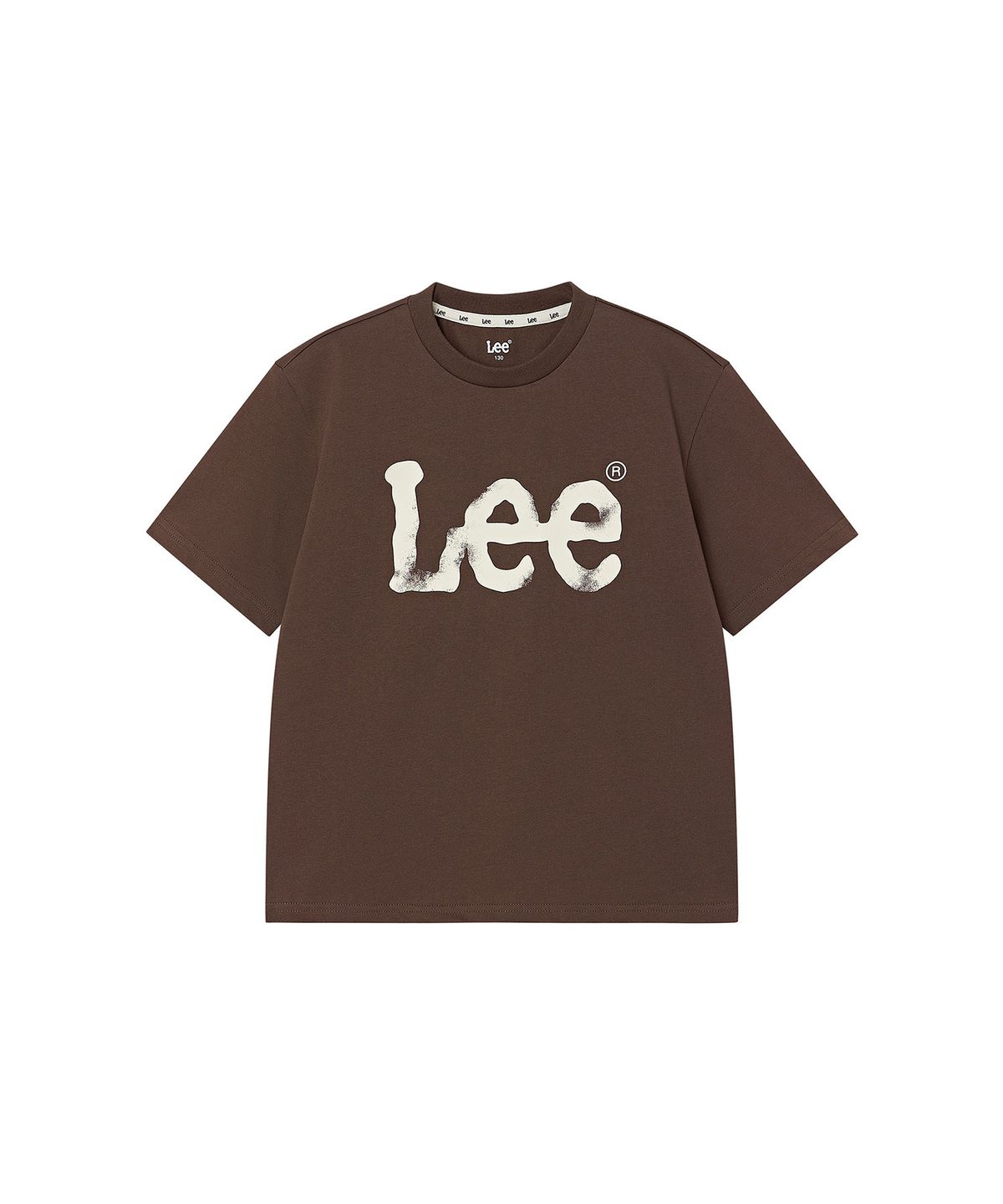 리 키즈(LEE KIDS) 스프레이 빈티지 로고 티셔츠 브라운 LK2602ST06BR