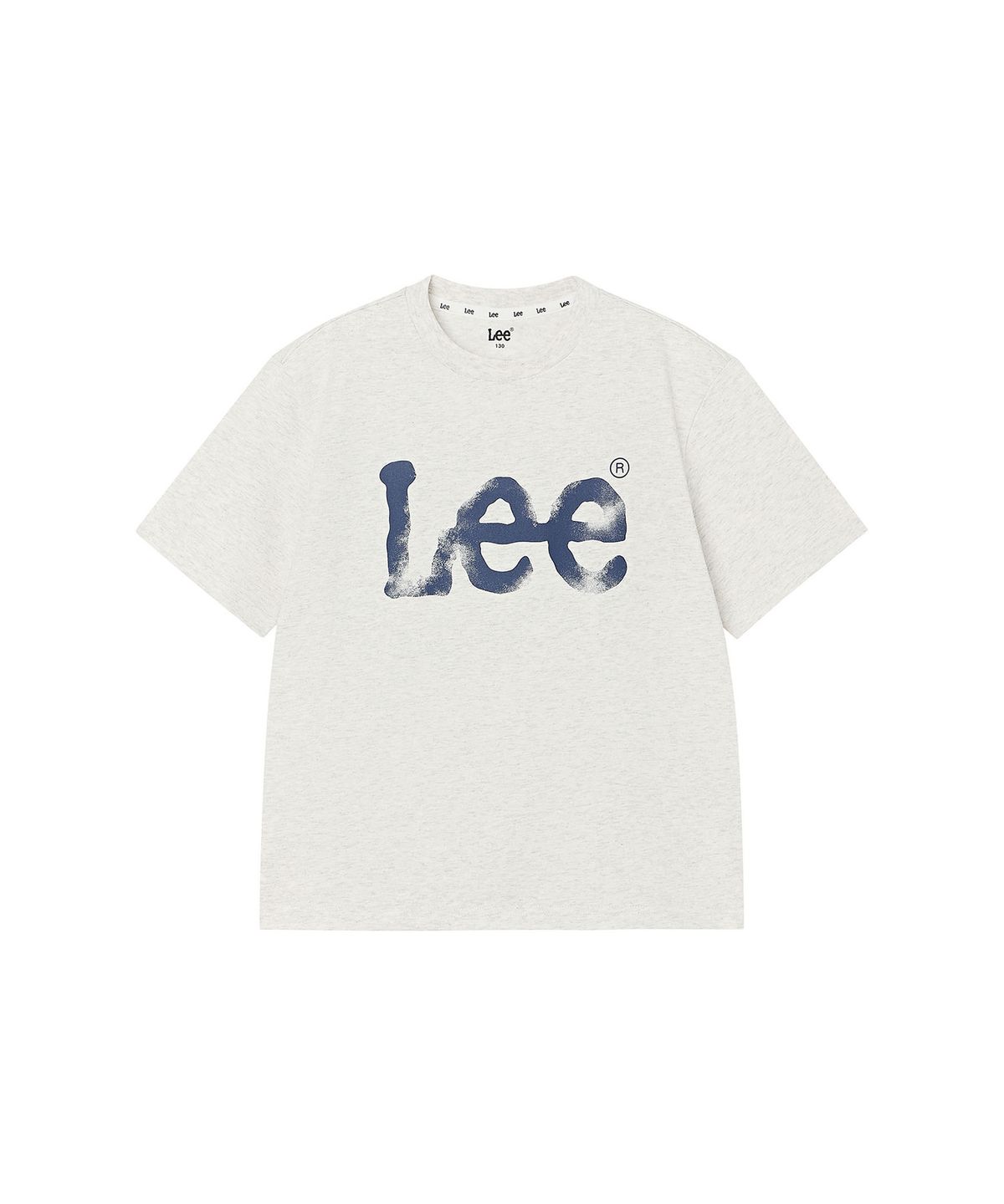 리 키즈(LEE KIDS) 스프레이 빈티지 로고 티셔츠 화이트멜란지 LK2602ST06WM