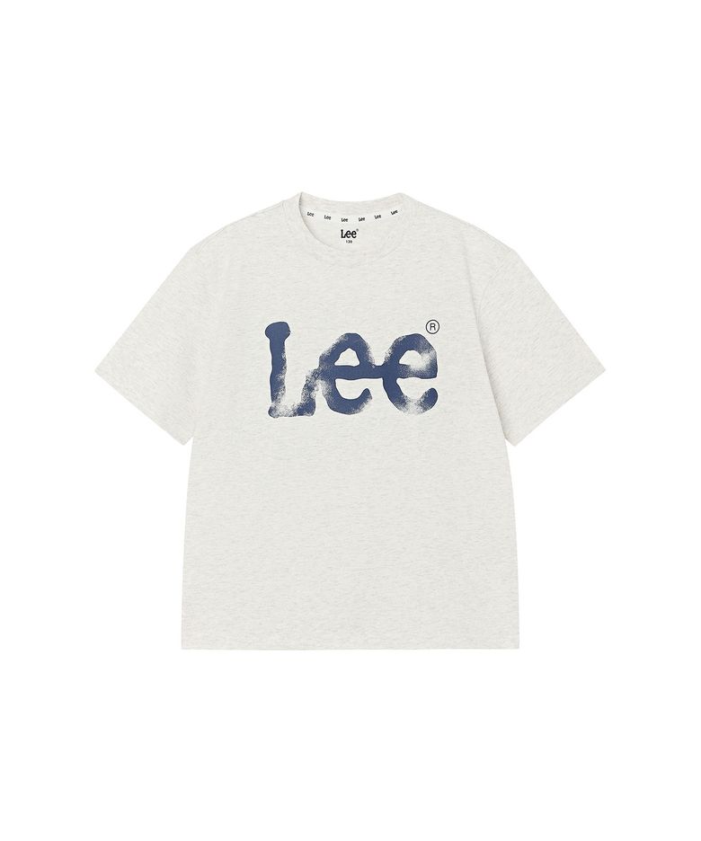 스프레이 빈티지 로고 티셔츠 화이트멜란지 LK2602ST06WM