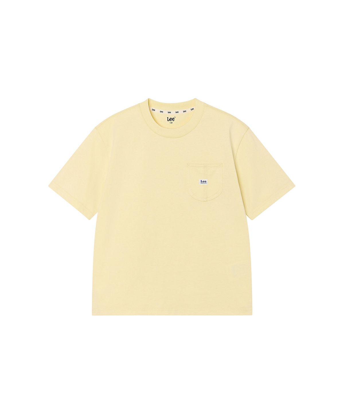 리 키즈(LEE KIDS) 포켓 스티치 포인트 베이직 티셔츠 라이트옐로우 LK2602ST05LY
