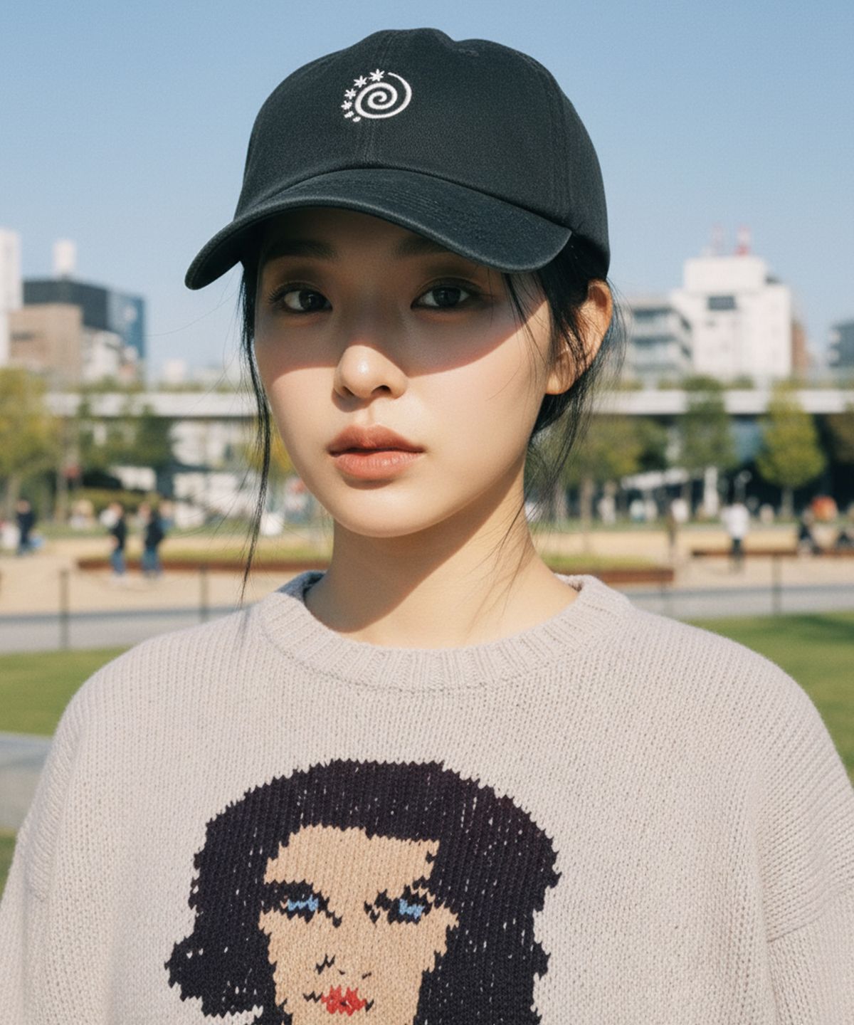 피드파이퍼(PIEDPIPER) 스피럴 로고 캡 블랙