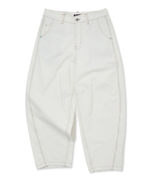 1975 원 워시드 배럴 데님 팬츠 화이트_FS1WP08U