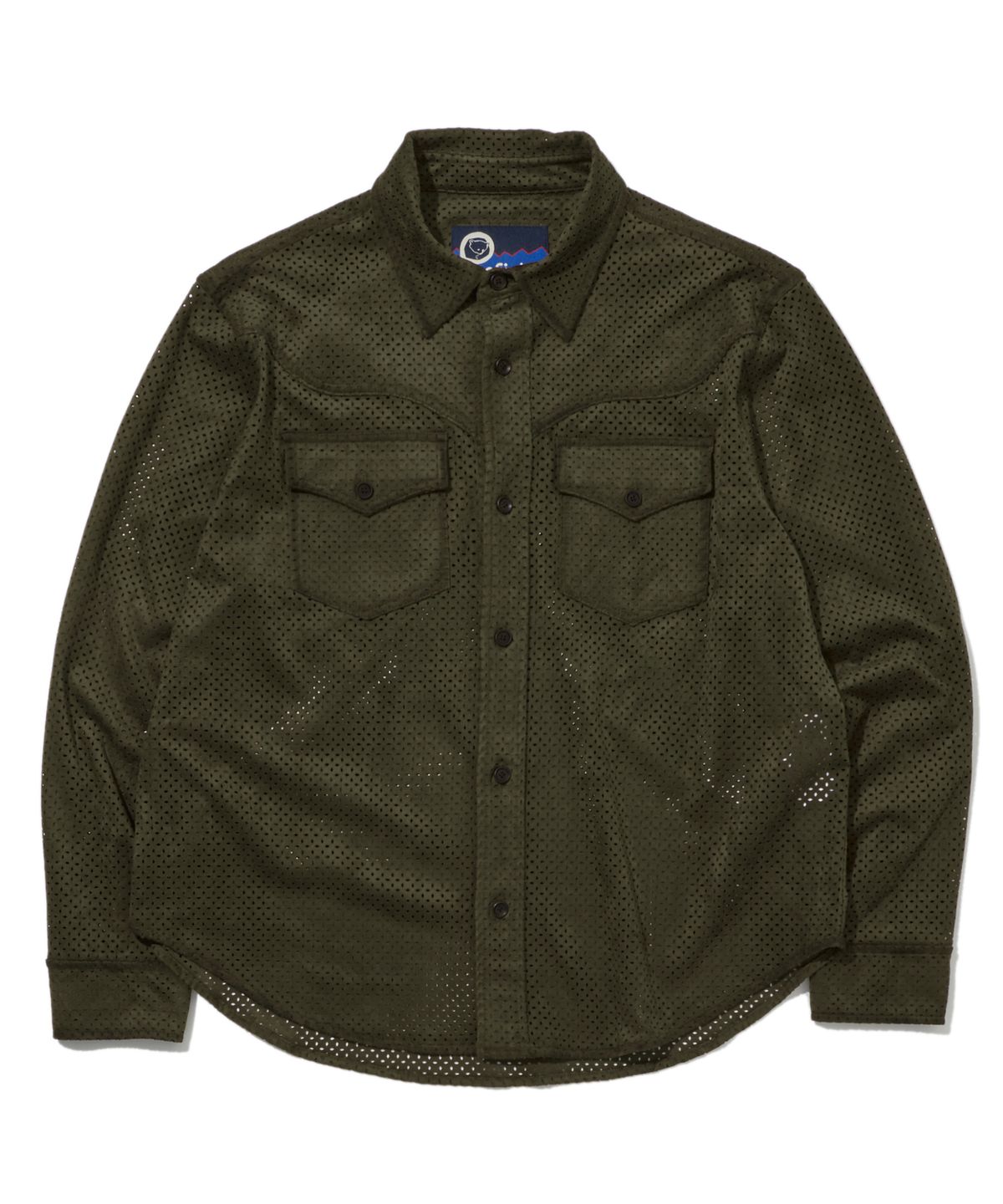 펜필드(PENFIELD) 포우 스웨이드 웨스턴 셔츠 올리브_FS1WR61U