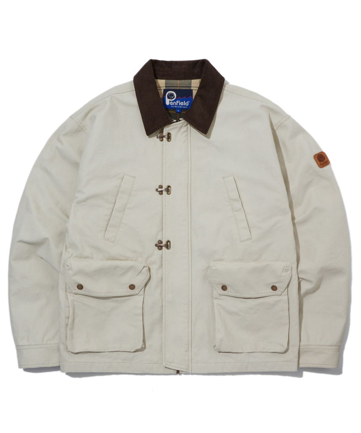 펜필드(PENFIELD) 시그니처 페이디드 코튼 워크 코트 아이보리_FS1WJ11U