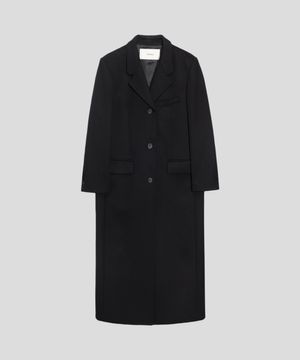 시그니처  싱글 롱 코트 울100%