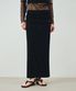 폴더블 밴딩 롱 스커트 블랙 MDSK034BLACK