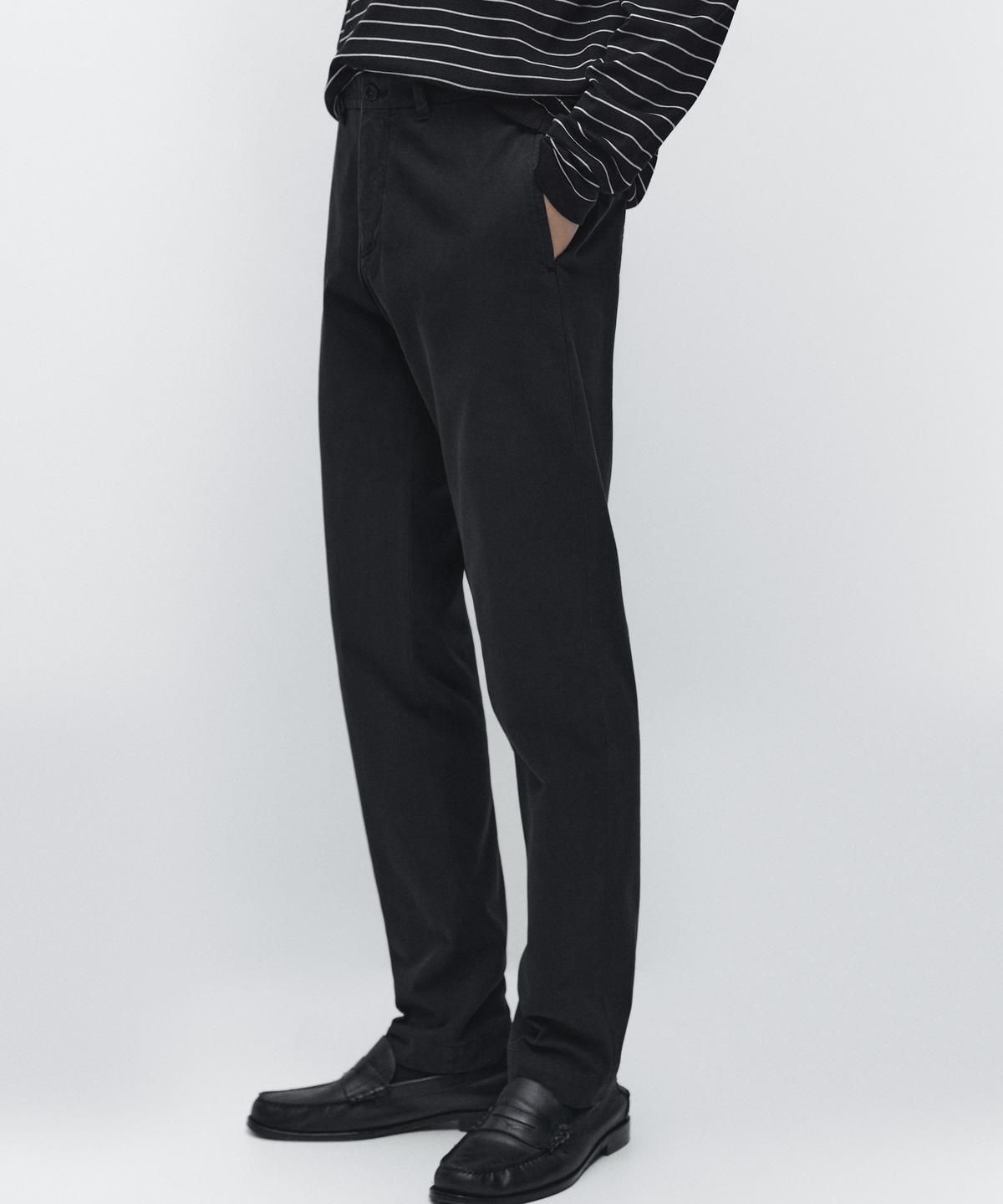 마시모두띠(MASSIMO DUTTI) 코튼 블렌드 슬림핏 팬츠