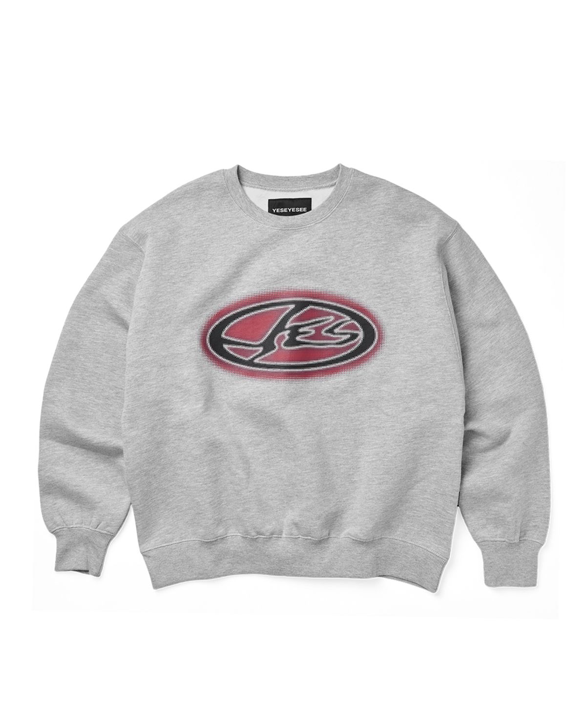 예스아이씨(YESEYESEE) Y.E.S Oval Logo Sweatshirt Grey