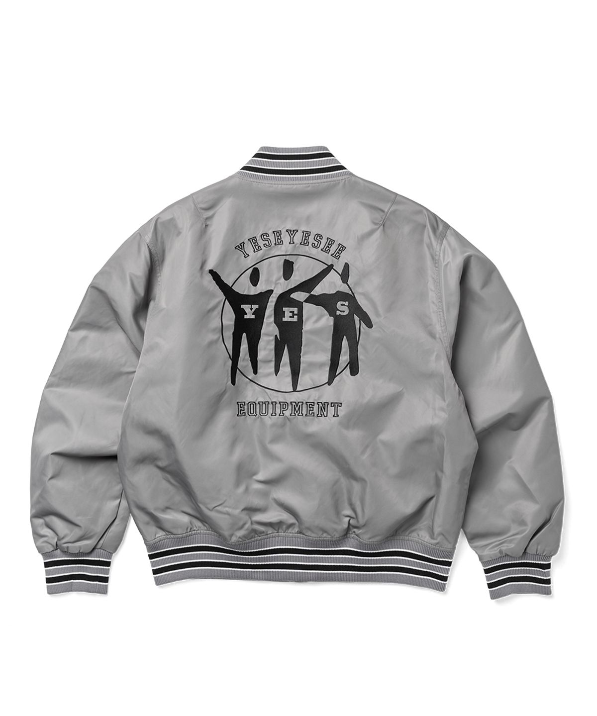 예스아이씨(YESEYESEE) Y.E.S Team Stadium Jacket Grey