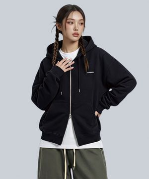 어뉴컴팩트로고 2WAY 우먼 오버핏 후드집업 4 Color [ANBH_9003]