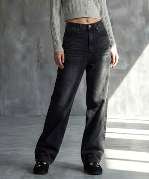 빈티지 워싱 벌룬 와이드 데님 팬츠 2 Color [ANBD_6003]