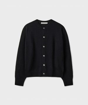 COMFORT WOOL CROP CARDIGAN [BLACK]