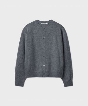 COMFORT WOOL CROP CARDIGAN [DARK GRAY]