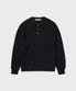 COMFORT WOOL HENLEY NECK KNIT [BLACK]
