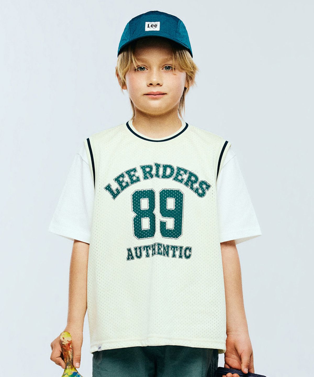리 키즈(LEE KIDS) 기능성 메쉬 슬리브리스 라이트옐로우 LK2602SL60LY