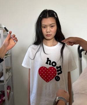 (uni)홈러버 티셔츠 레드