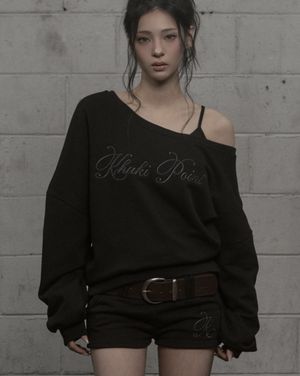 Lettering Sweat Shirt (black)