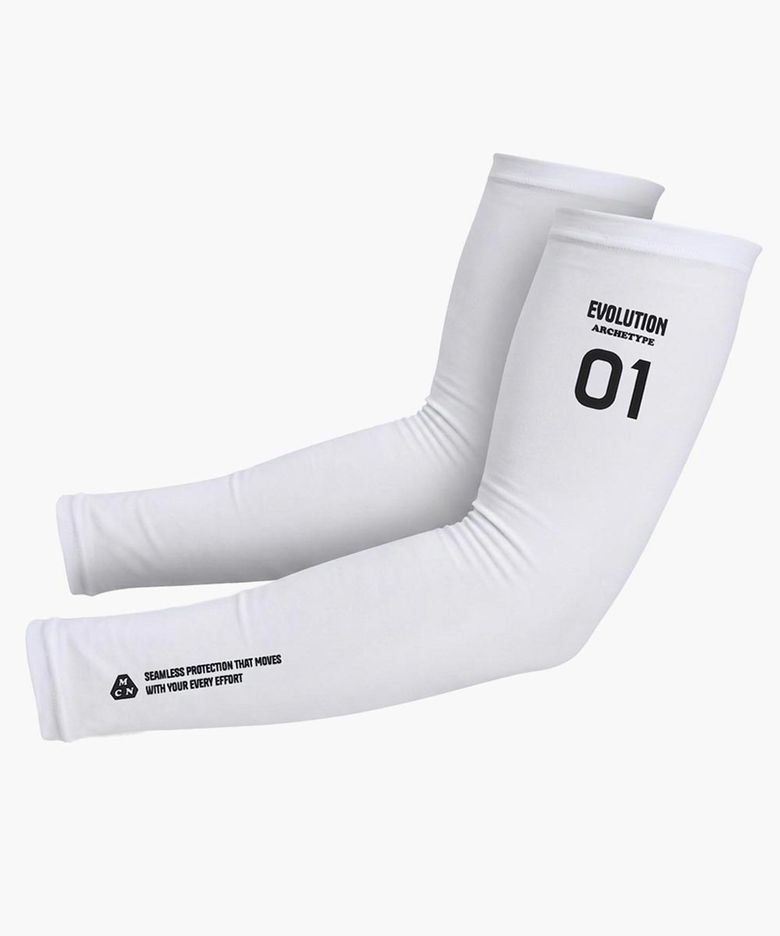 남성 심플 화이트 자전거 팔토시 ARM SLEEVES-SIMPLE WT