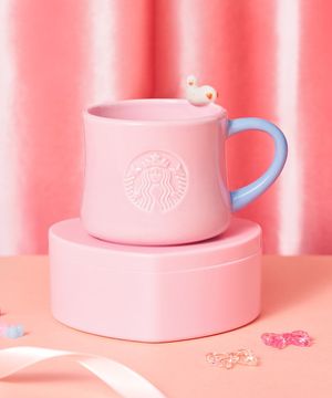 젤리덕 핑크 머그 296ml