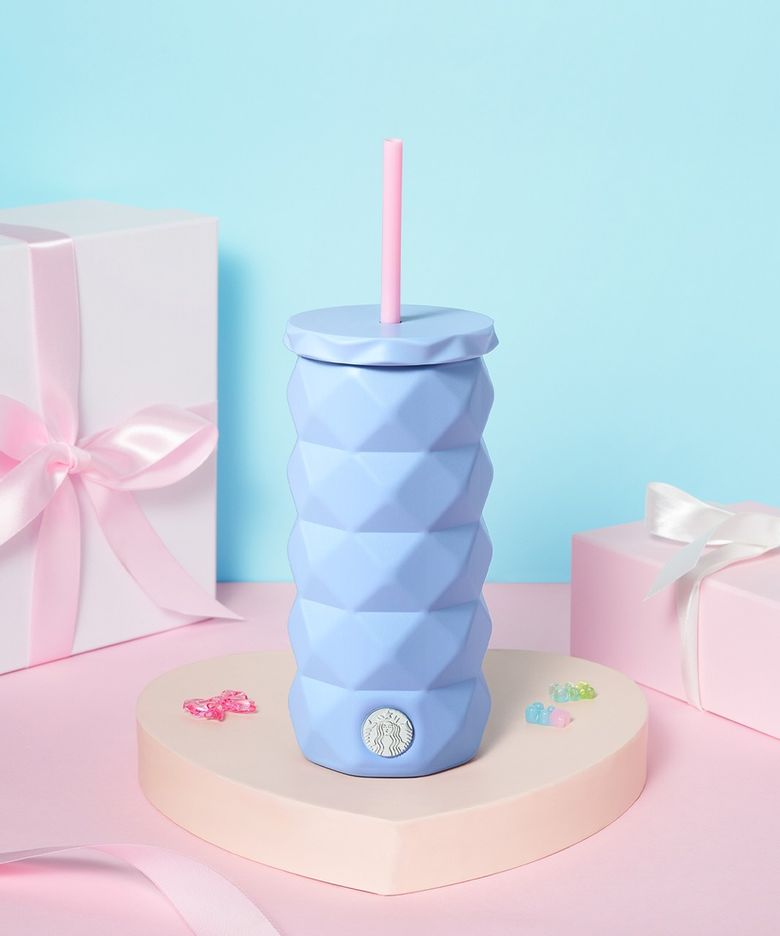 SS 코튼캔디 나나스 블루 텀블러 444ml +텀블러음료쿠폰(카톡발송)
