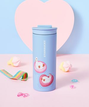 SS 젤리덕 블루 텀블러 355ml +에코텀블러음료쿠폰(카톡발송)