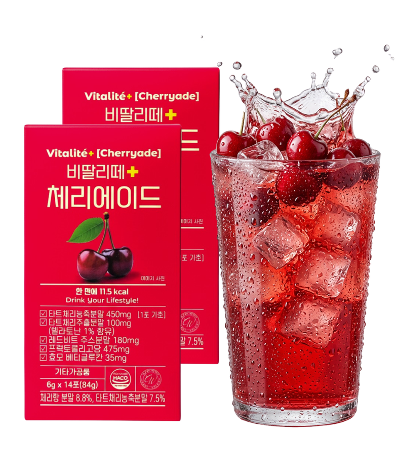 [2박스, 28포] 물에타먹는 타트 체리에이드 파우더