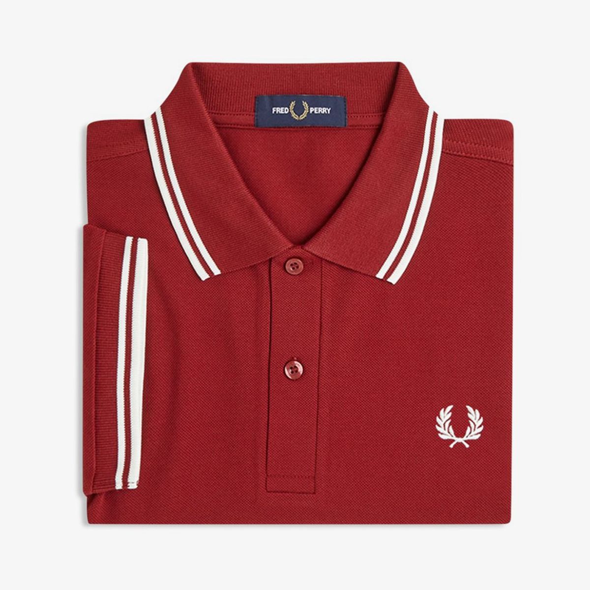 프레드페리(FRED PERRY) [M3600] 트윈 팁 프레드페리 셔츠 - 번트레드/스노우화이트 AFPM2613600-07B