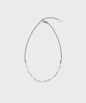 화이트 버티컬 글림 네클리스