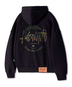 OG 카모 오버핏 크롭 후드티 블랙 YHT-406