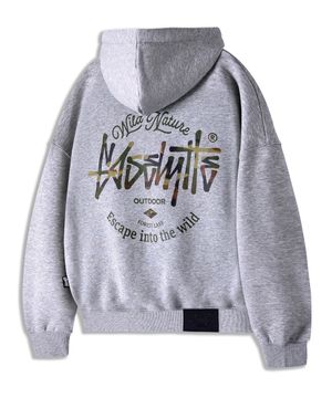 OG 카모 오버핏 크롭 후드티 그레이 YHT-406