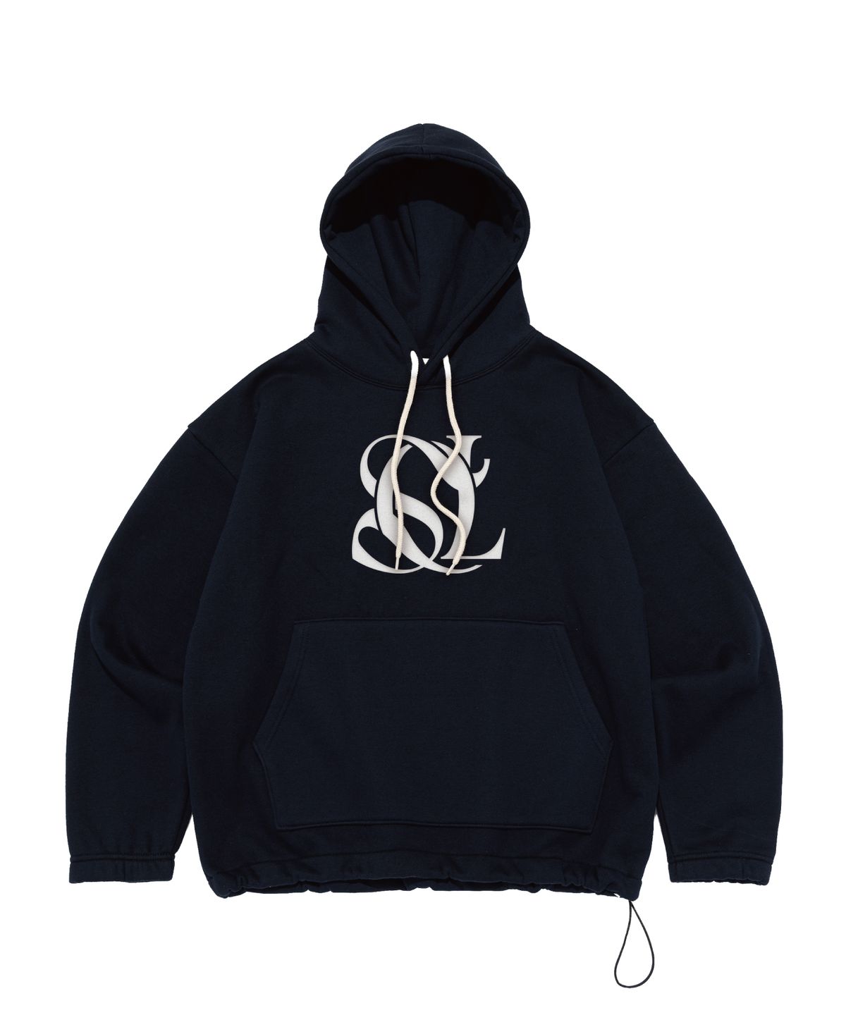 서울어패럴(SEOUL APPAREL) 서울 로고 스트링 후드 티셔츠 (네이비)