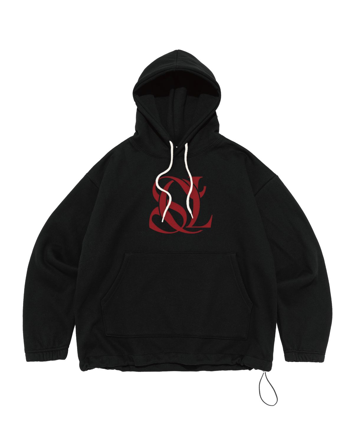서울어패럴(SEOUL APPAREL) 서울 로고 스트링 후드 티셔츠 (블랙)