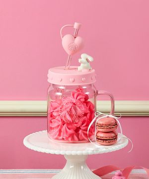 러브바니 하트참 글라스 콜드컵 562ml +에코텀블러음료쿠폰(카톡발송)