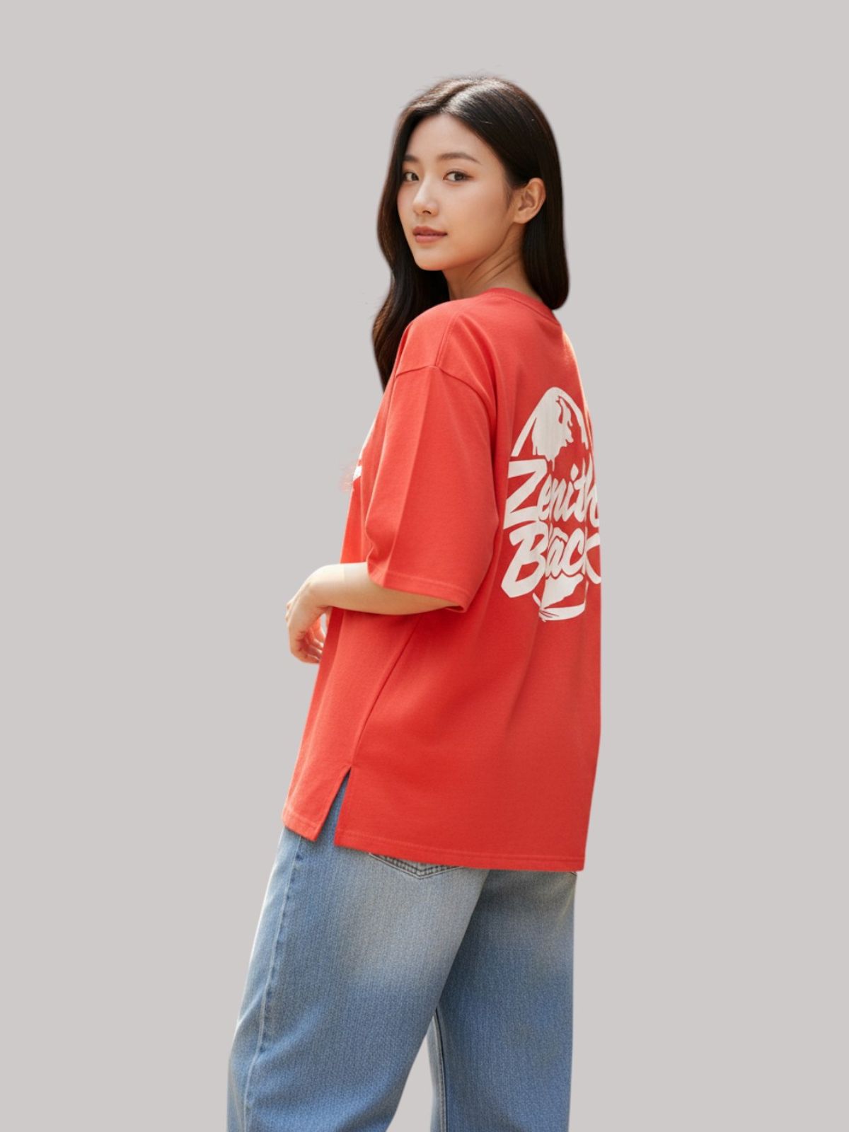 지블랙(ZBLACK) 제니스 블랙 UNIVERSAL EARTH7부 티셔츠(CORAL RED)