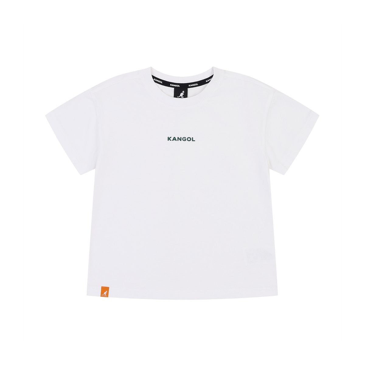 캉골키즈(KANGOL KIDS) 레터링 숏 슬리브 티셔츠 SB 0005 화이트