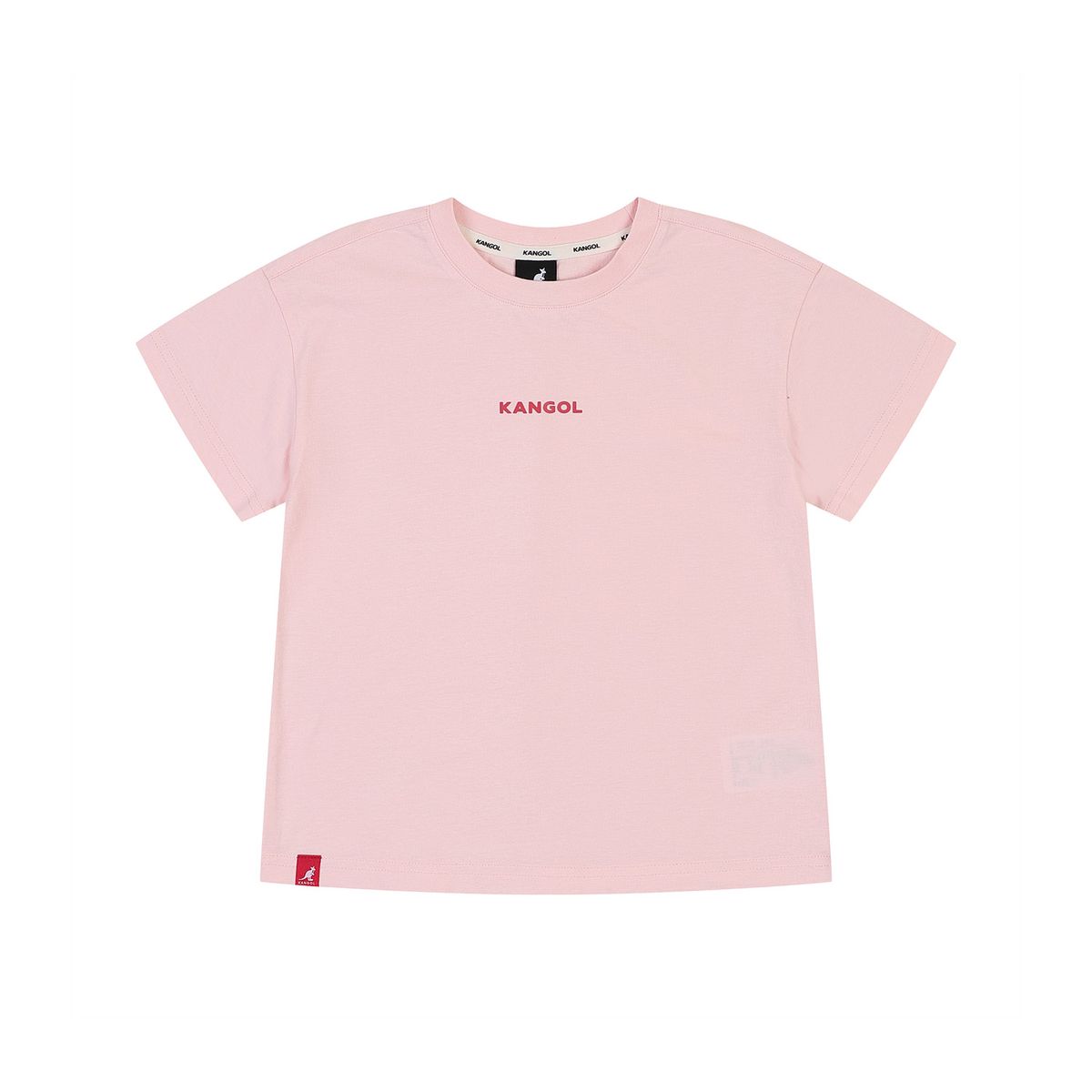 캉골키즈(KANGOL KIDS) 레터링 숏 슬리브 티셔츠 SB 0005 핑크