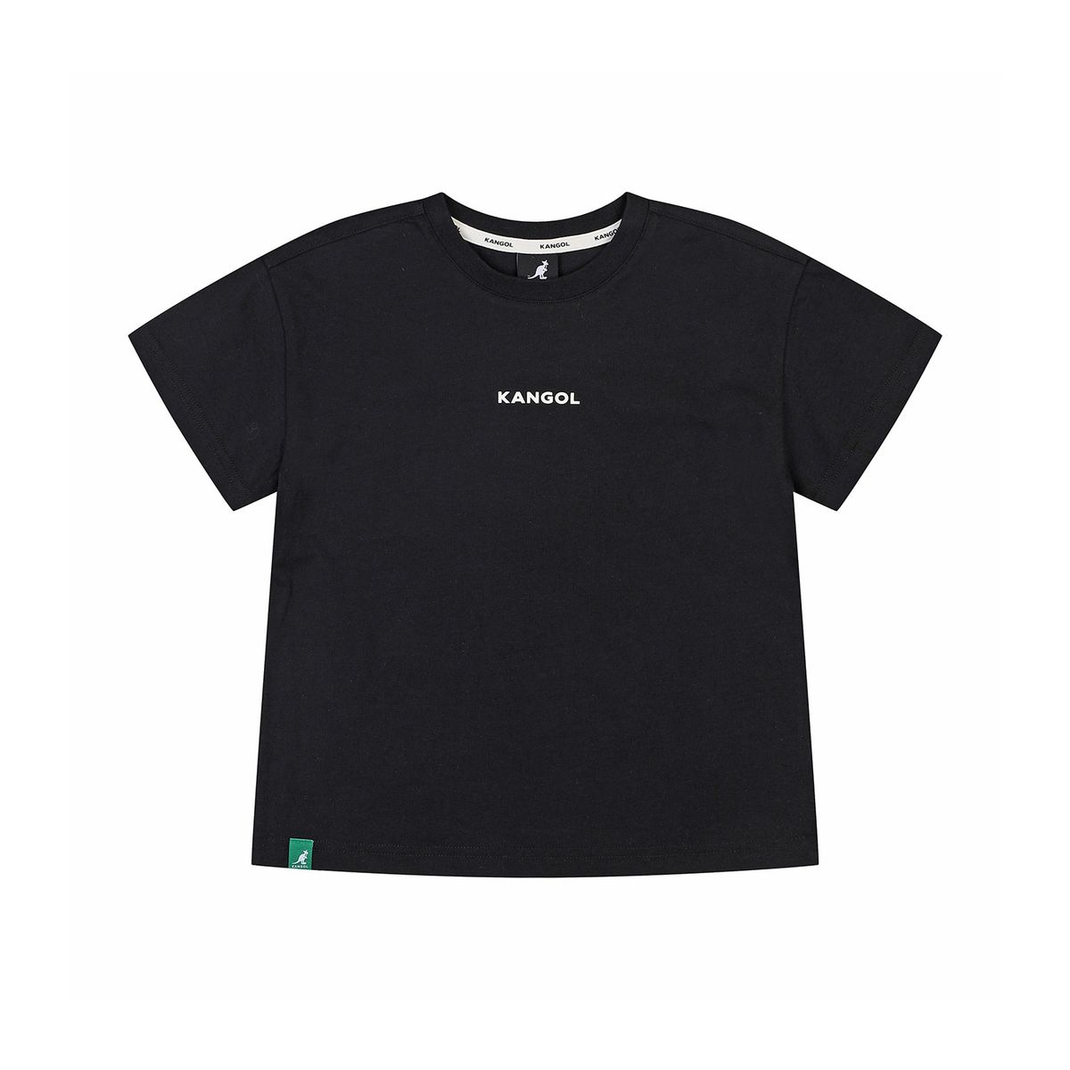 캉골키즈(KANGOL KIDS) 레터링 숏 슬리브 티셔츠 SB 0005 블랙
