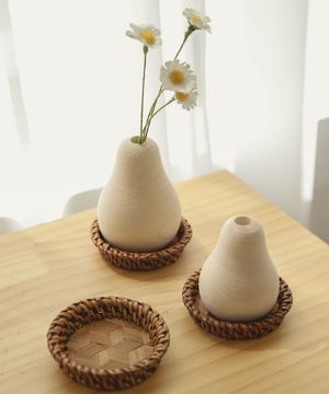 페어 유리 원목 도자기 조화 인테리어 꽃화병