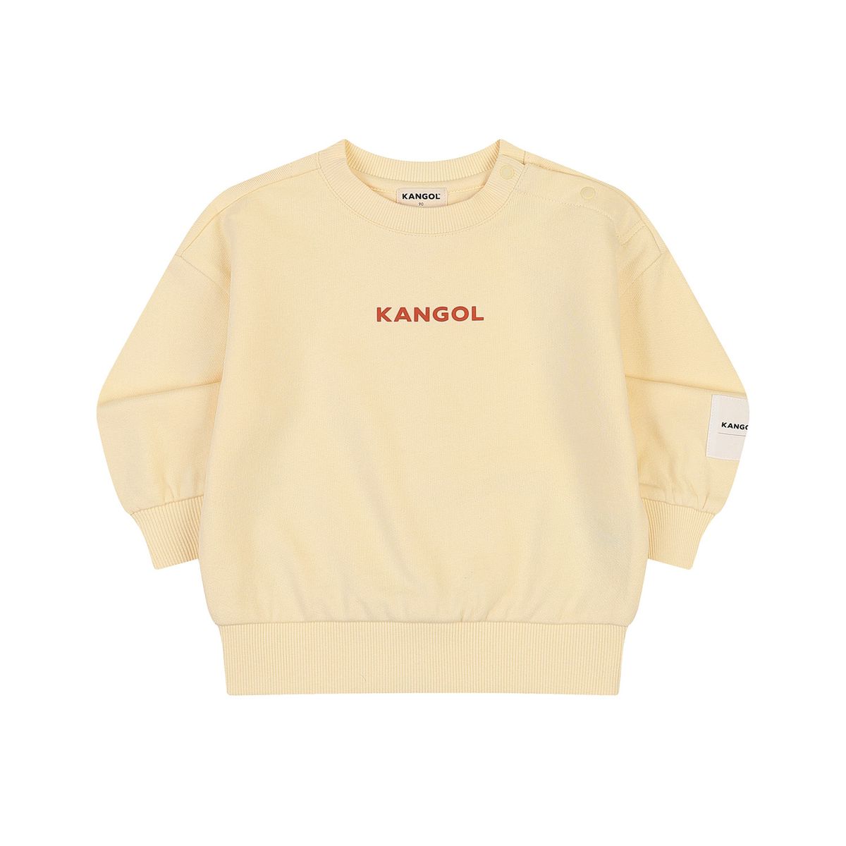 캉골키즈(KANGOL KIDS) 레터링 오버핏 스웻셔츠 SA 0050 옐로우