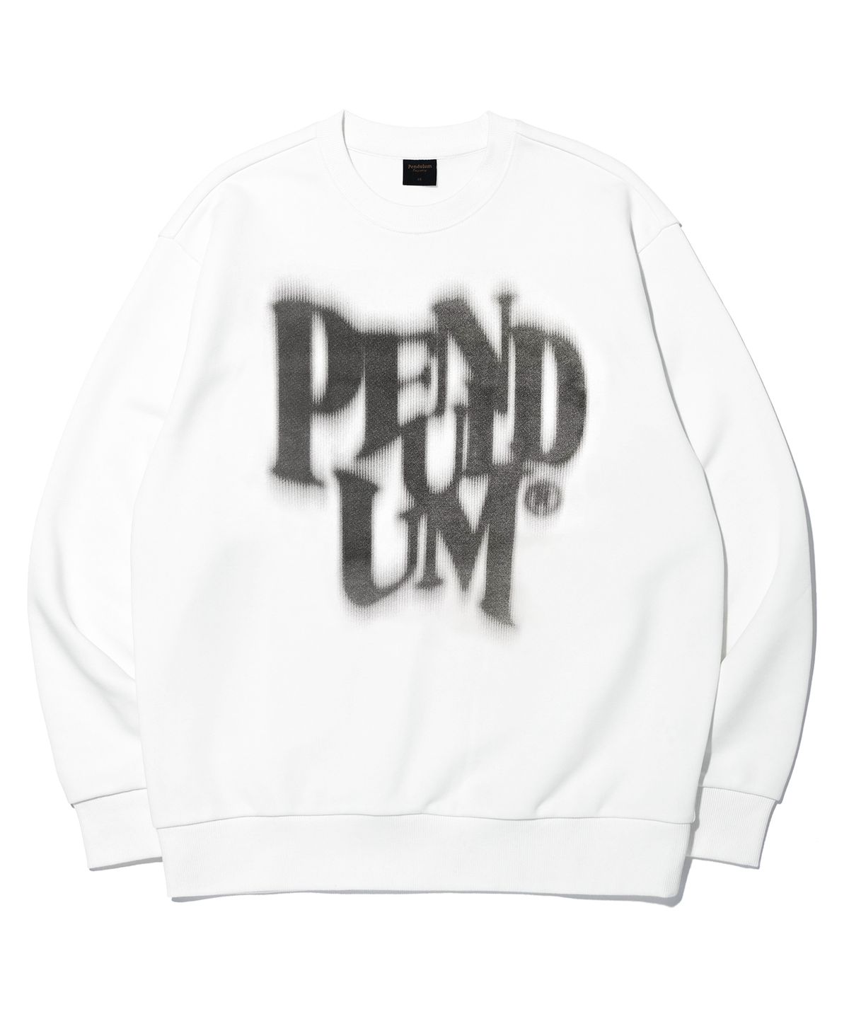 펜듈럼(PENDULUM) 블러 로고 오버핏 맨투맨 LQ6TU142_OFF WHITE