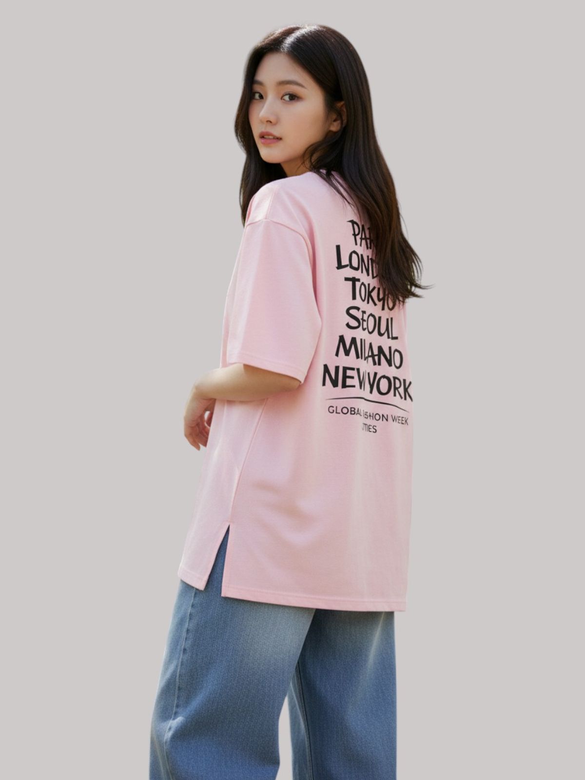지블랙(ZBLACK) 제니스 블랙 ARCHIVE 7부 티셔츠(PINK)
