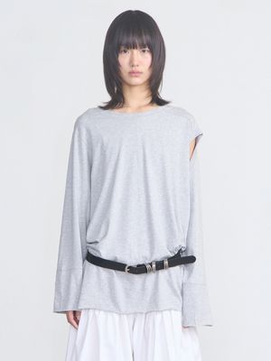 Cut Out Block Top _ Gray