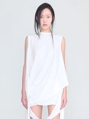 Cut Out Block Top _ White