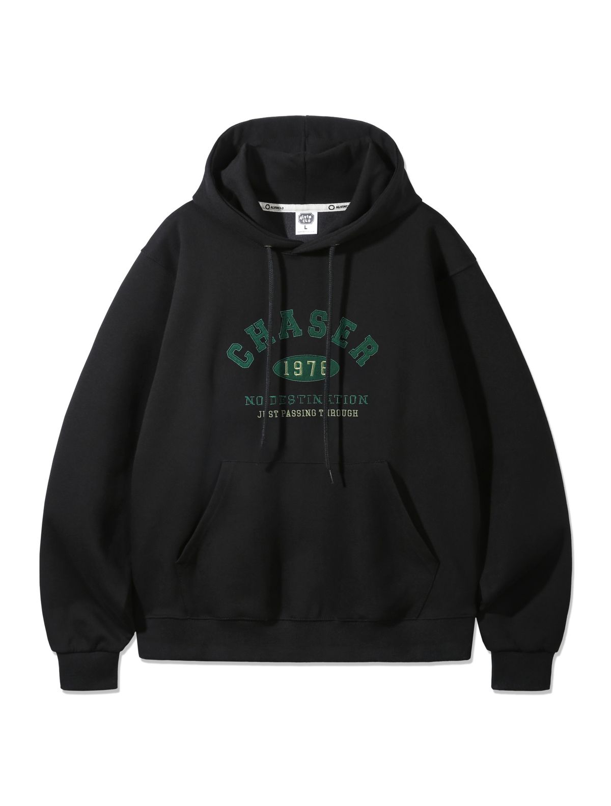 앨빈클로(ALVINCLO) CHASER 패치 후드티셔츠 AVH748 (3COLOR)
