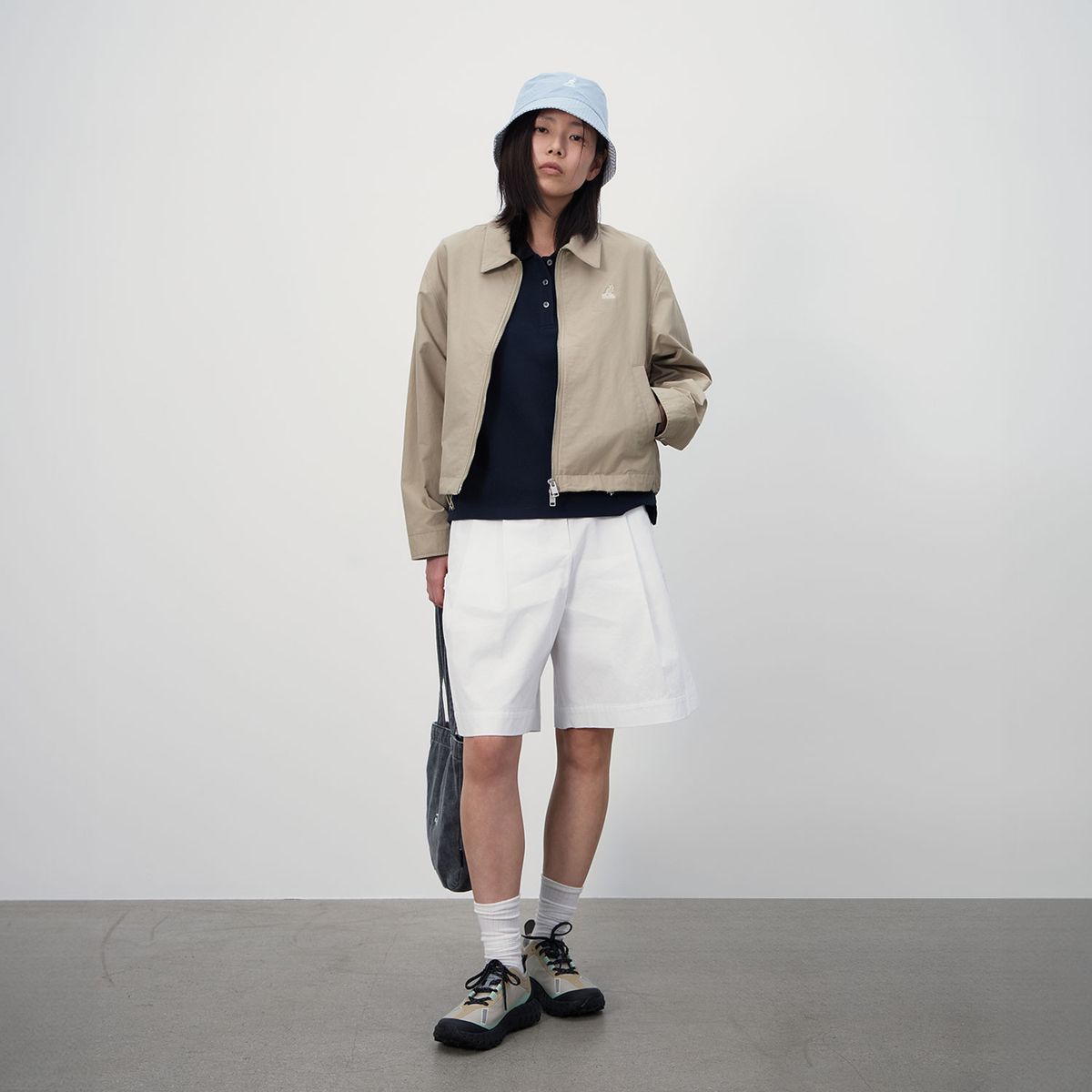 캉골(KANGOL) 우먼스 해링턴 자켓 8563 베이지